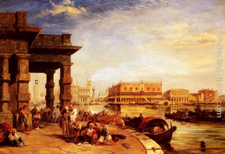 Looking To St Mark's Square From The Dogana painting - Edward Pritchett Looking To St Mark's Square From The Dogana art painting